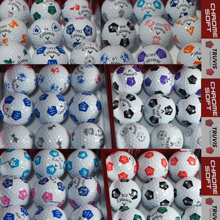 激レア_TRUVISゴルフボール_クロムソフト_キャロウェイ_サッカーボール