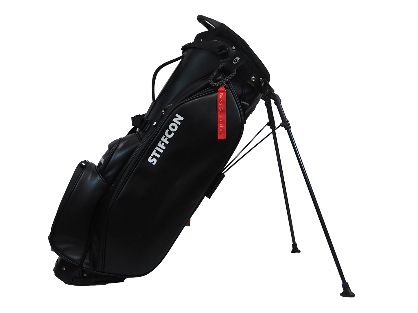 GOLF STAND BAG_PLAIN BLACK / スタンドキャディバッグ プレーンブラック STIFFCON