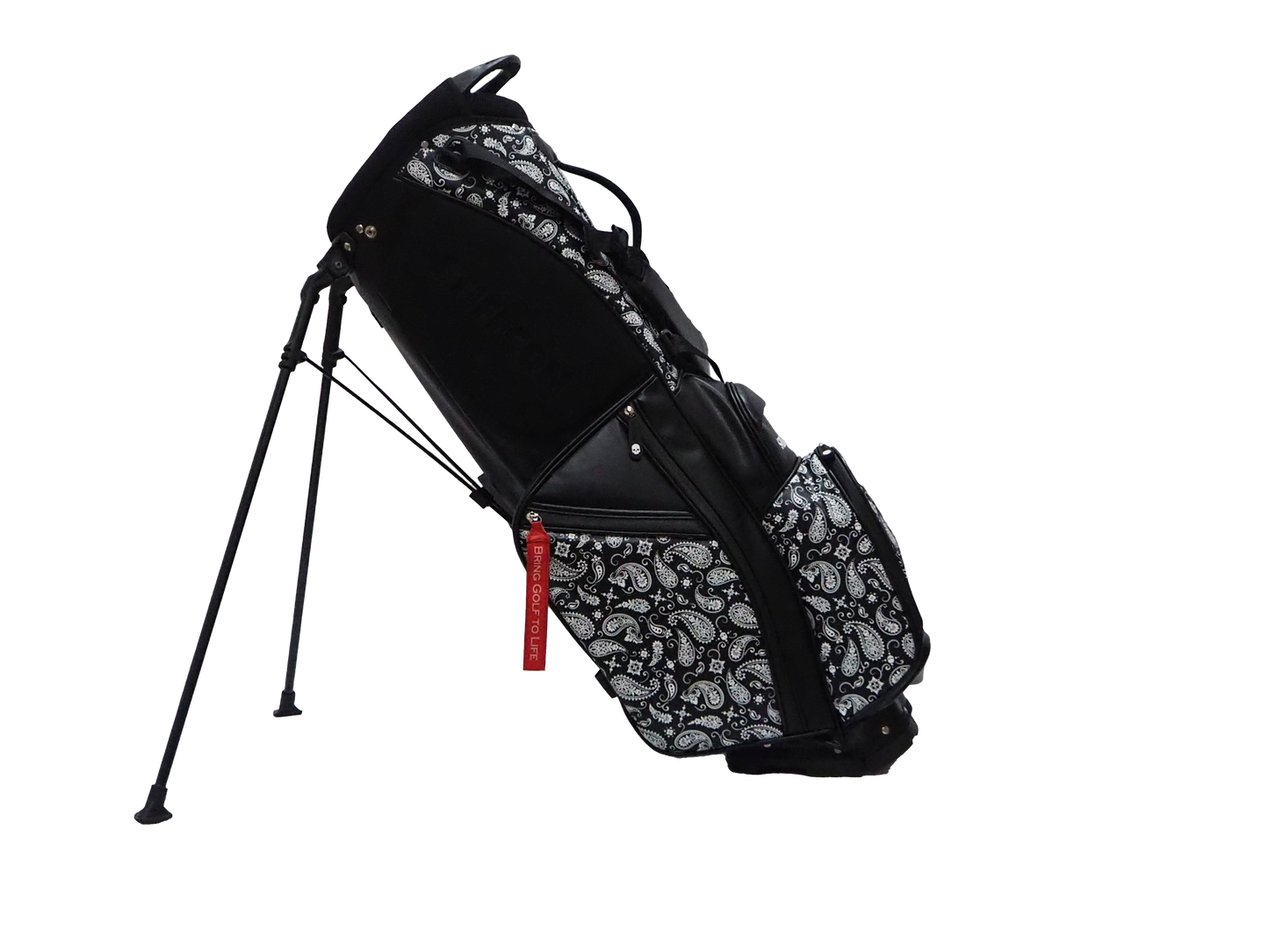GOLF STAND BAG_PAISLEY BLACK / Stand Caddy Bag Paisley Black STIFFCON