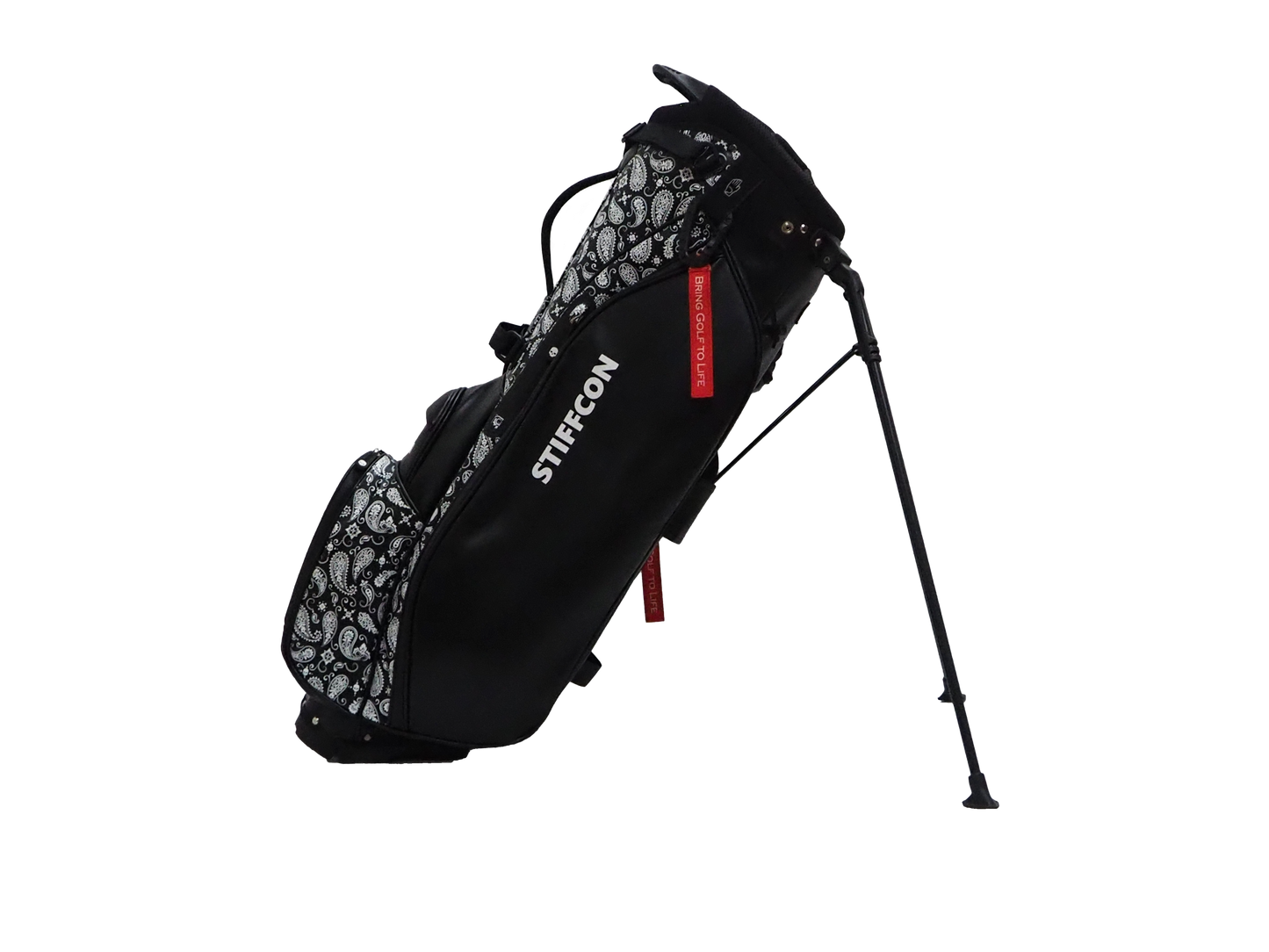 GOLF STAND BAG_PAISLEY BLACK / Stand Caddy Bag Paisley Black STIFFCON