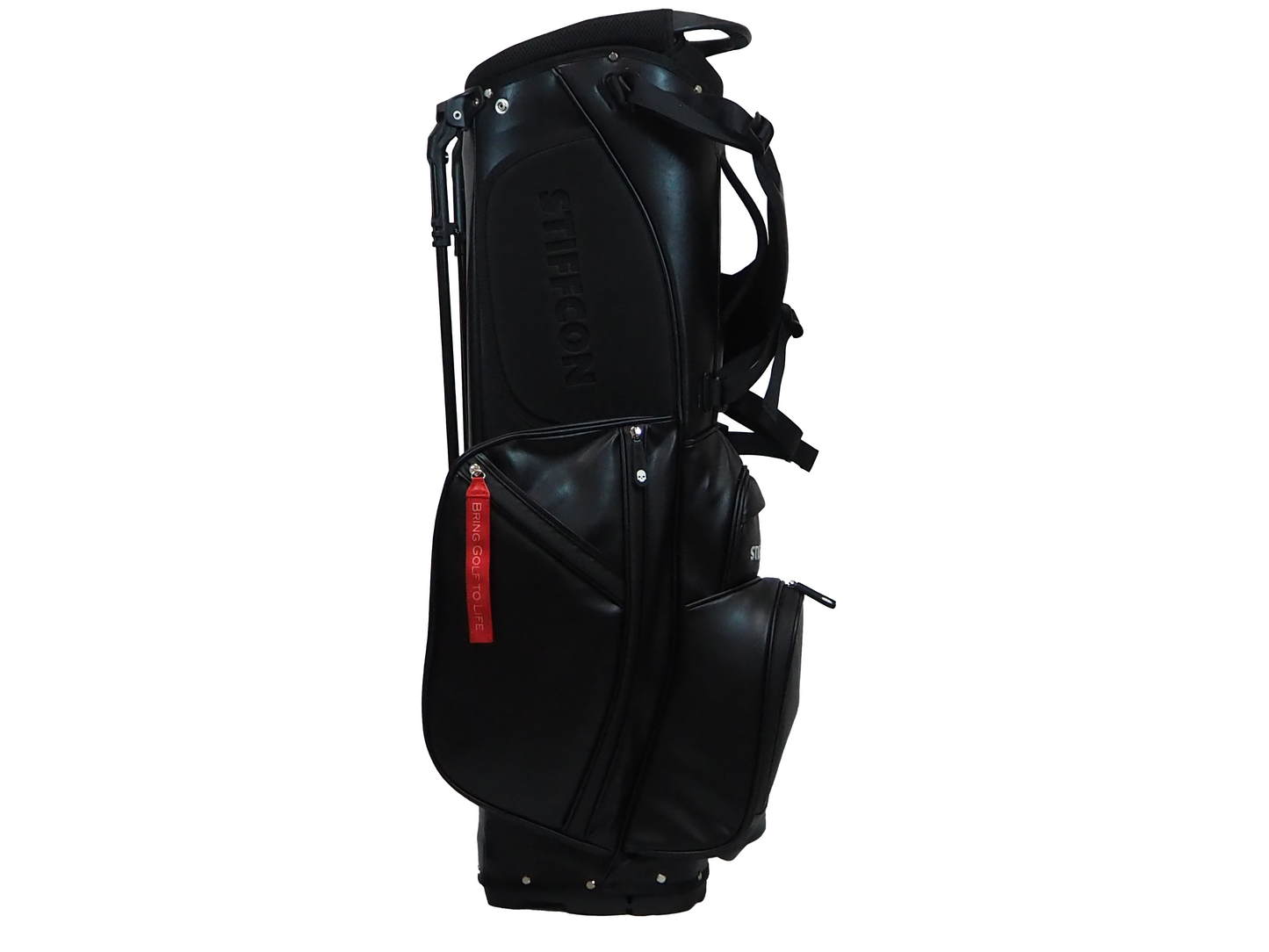 GOLF STAND BAG_PLAIN BLACK / スタンドキャディバッグ プレーンブラック STIFFCON