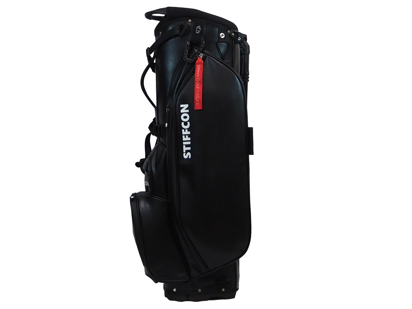 GOLF STAND BAG_PLAIN BLACK / スタンドキャディバッグ プレーンブラック STIFFCON