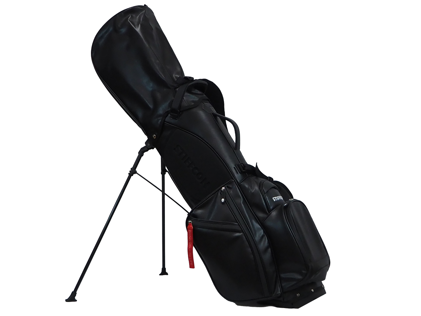 GOLF STAND BAG_PLAIN BLACK / スタンドキャディバッグ プレーンブラック STIFFCON