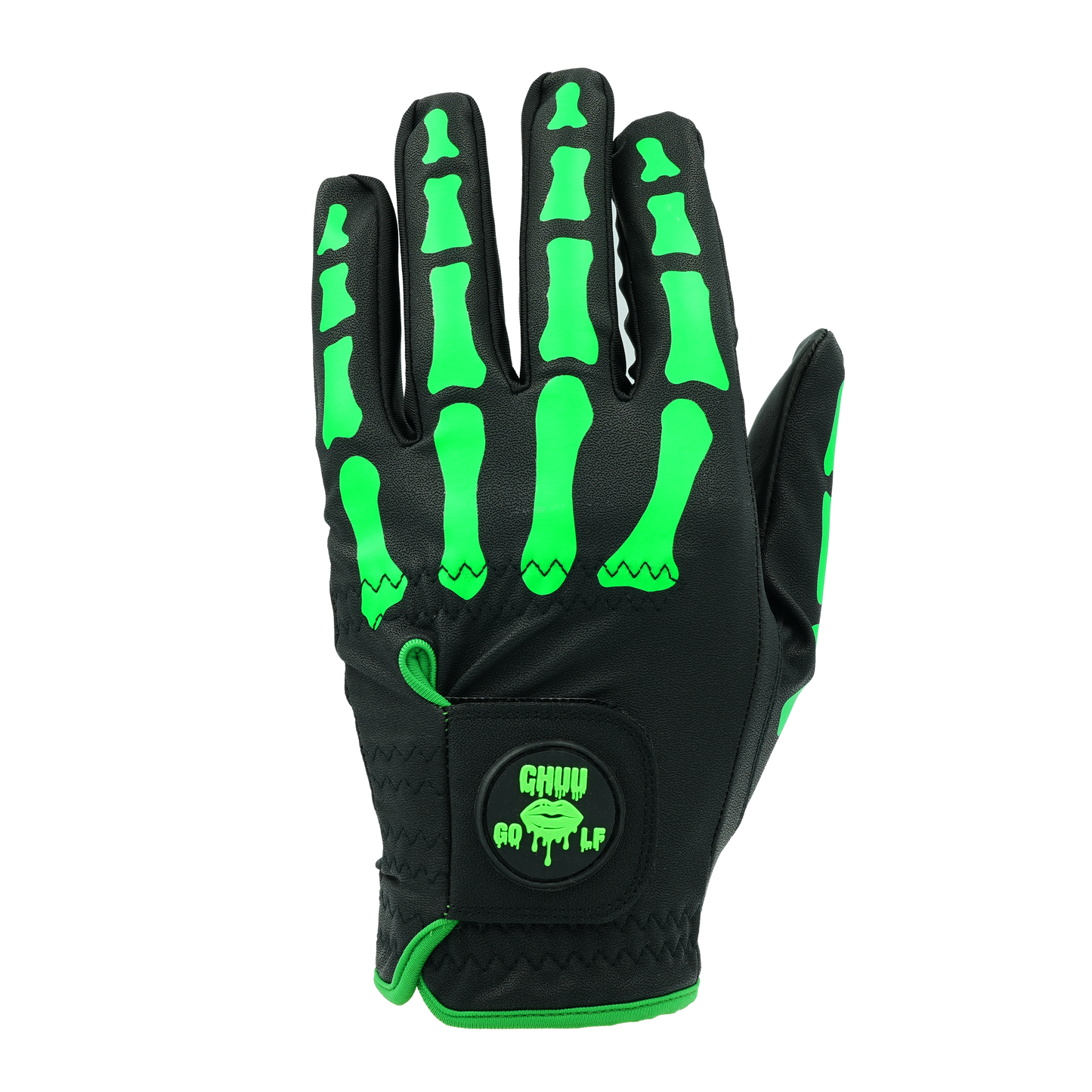 TULANG CHUULMG メンズ骨柄ゴルフグローブ左手 トゥーランチュウライム V5