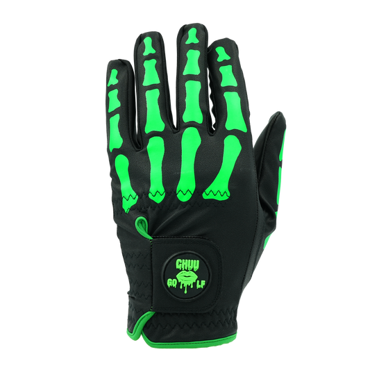 TULANG CHUULMG レディース骨柄ゴルフグローブ左手 トゥーランチュウライム V5