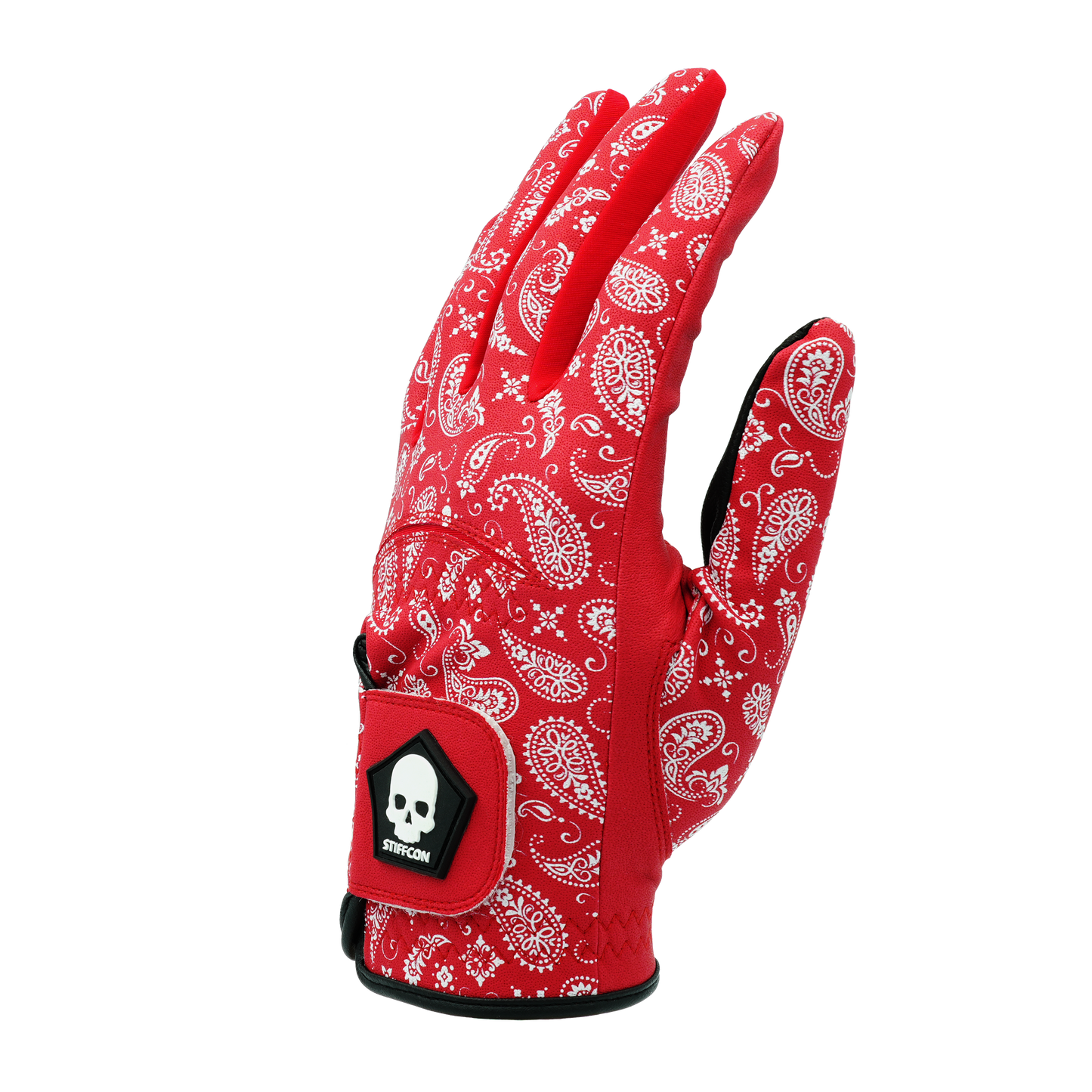 FLUO PAISLEY RED レディース赤ゴルフグローブ フルオ_ペイズリーレッド V5