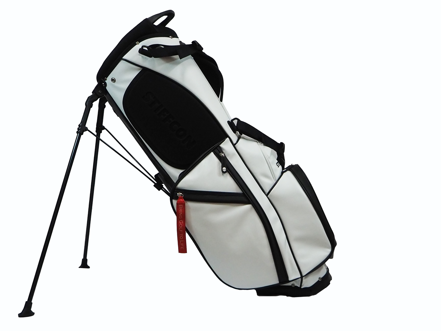 GOLF STAND BAG_PLAIN WHITE / Stand Caddy Bag Plain White STIFFCON