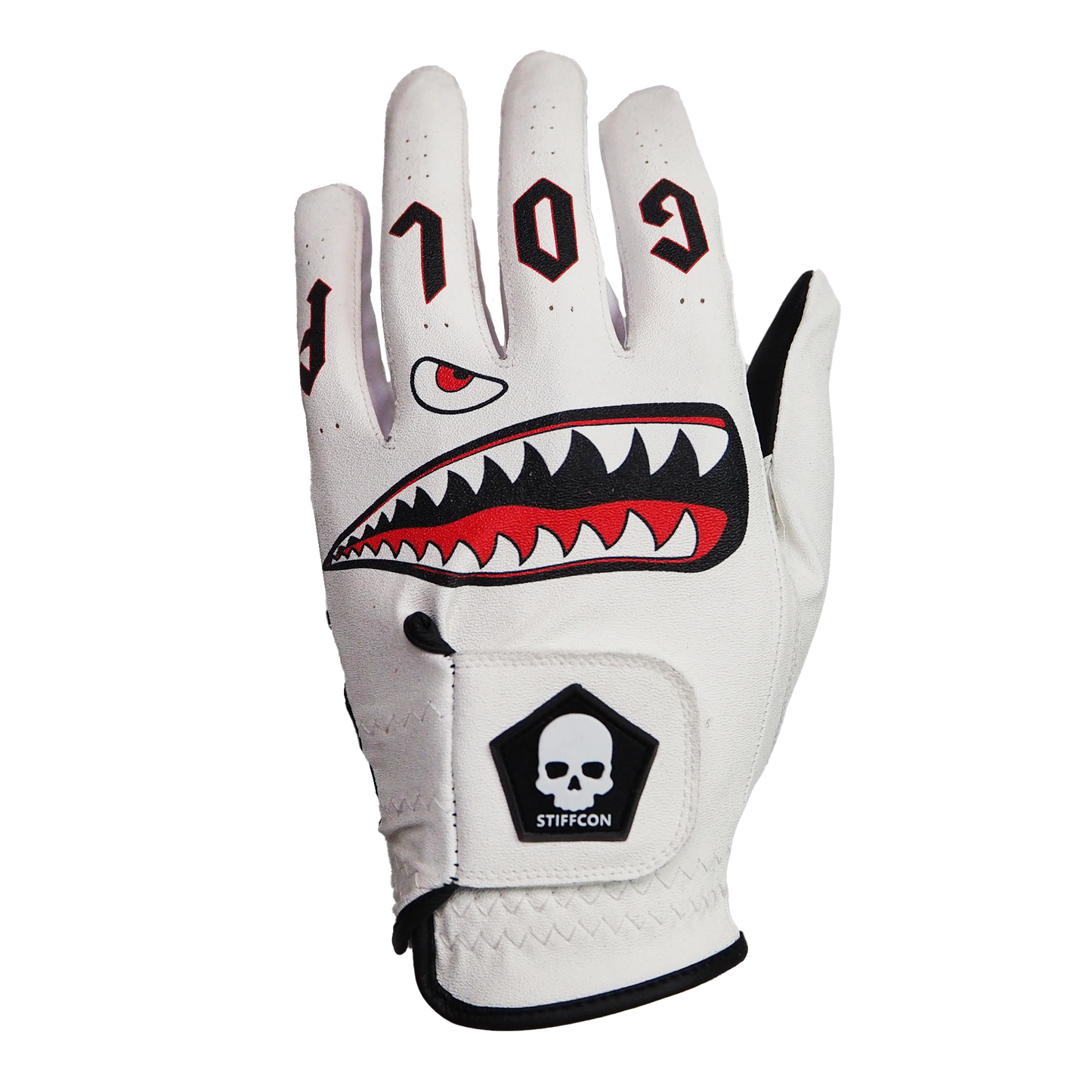 FLUO JAWBREAKER WHITE メンズゴルフグローブ左手 ジョーブレイカーホワイト V5 鮫 シャーク サメ