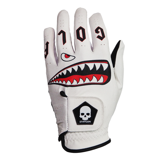 FLUO JAWBREAKER WHITE メンズゴルフグローブ左手 ジョーブレイカーホワイト V5 鮫 シャーク サメ