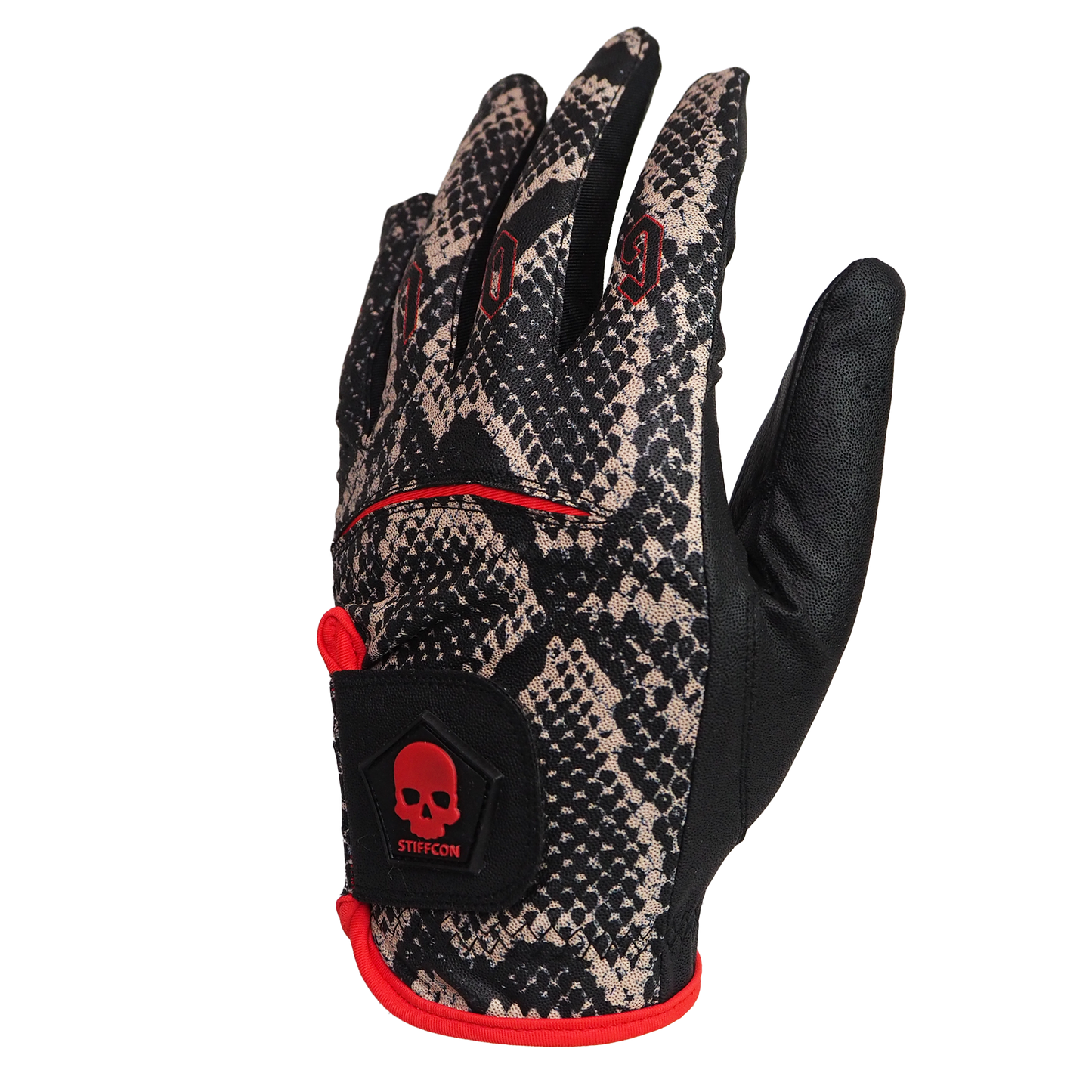 FLUO PYTHON BLACK メンズゴルフグローブ左手 パイソンブラック  V5 蛇 スネーク ヘビ