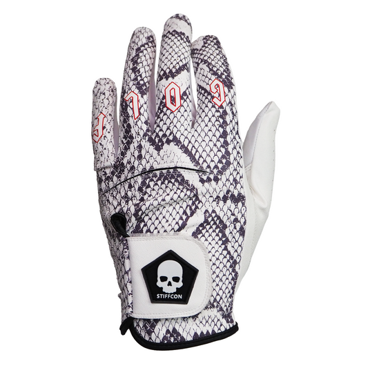 FLUO PYTHON WHITE メンズゴルフグローブ左手 パイソンホワイト  V5 蛇 スネーク ヘビ