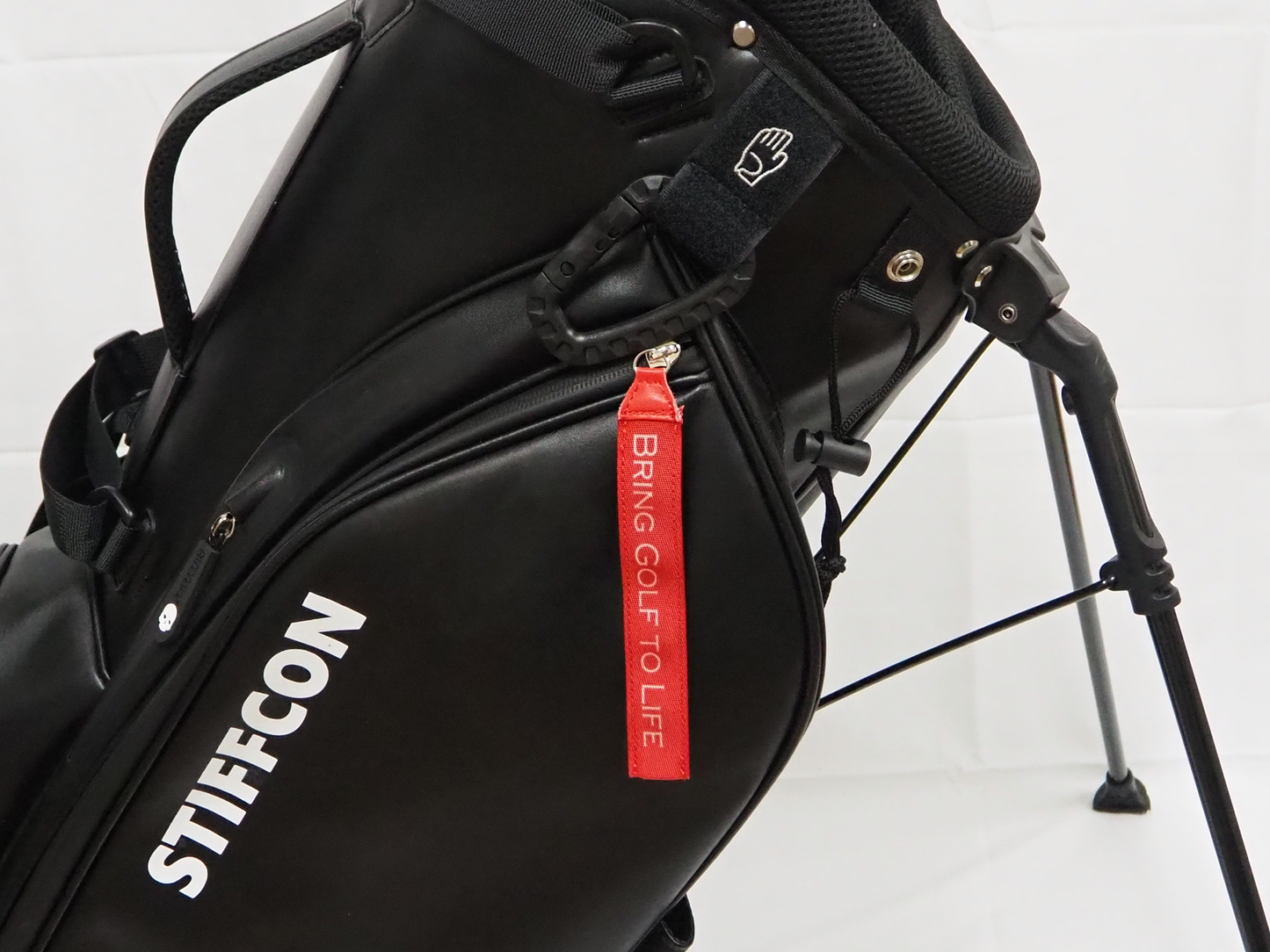 GOLF STAND BAG_PLAIN BLACK / スタンドキャディバッグ プレーンブラック STIFFCON