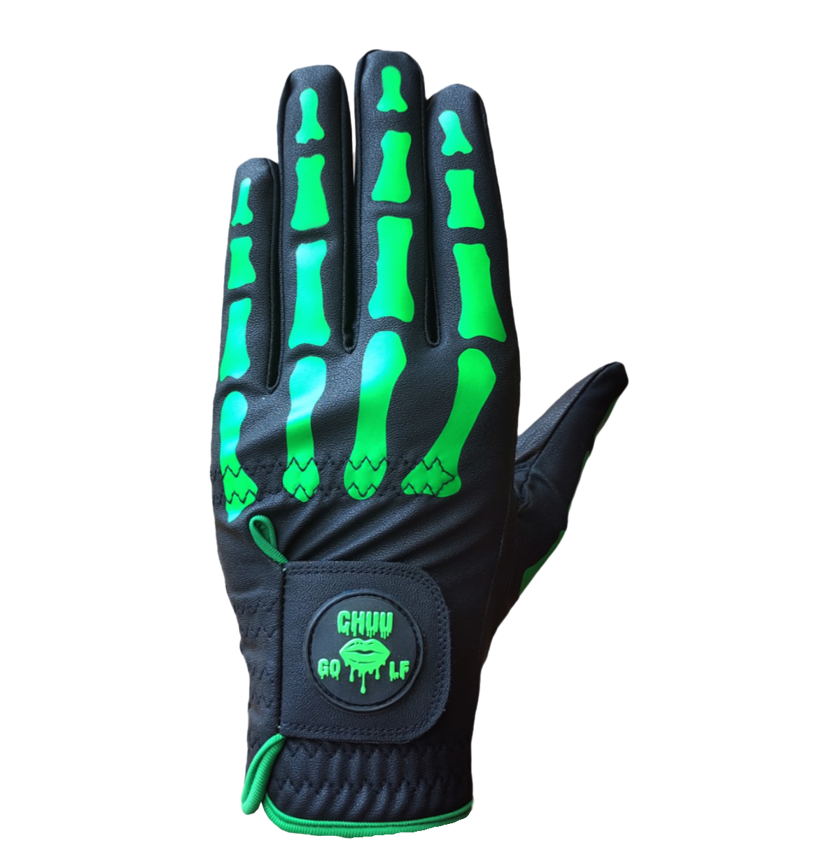 TULANG CHUULMG メンズ骨柄ゴルフグローブ左手 トゥーランチュウライム V5