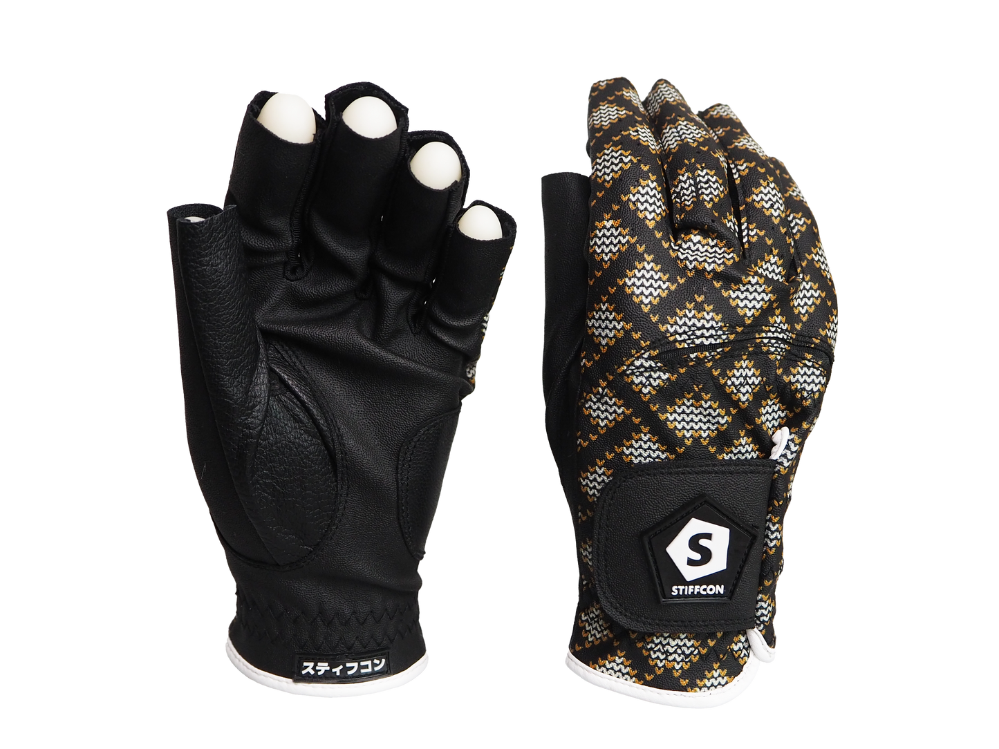 CHEVRA HERRING BLACK レディースゴルフグローブ左手/両手 シェブラへリンブラック  V5 ヘリンボーン