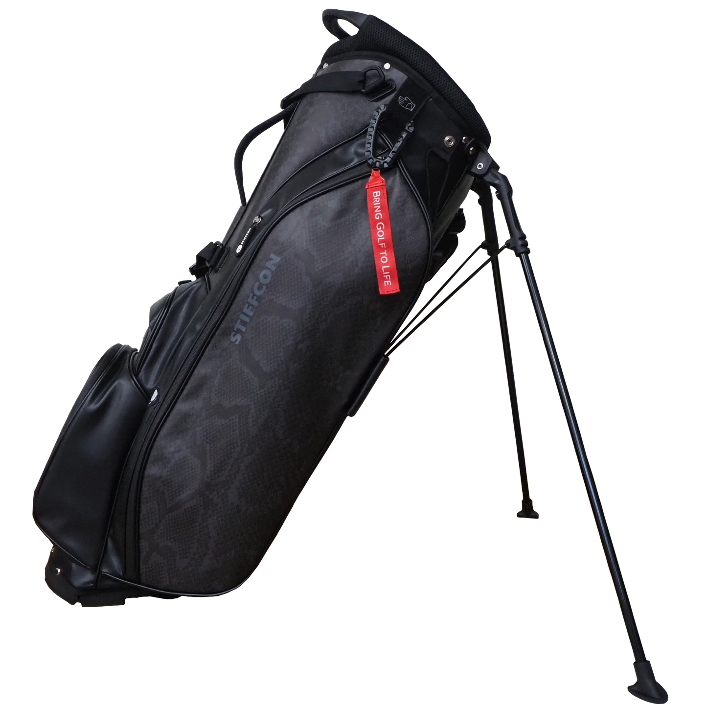GOLF STAND BAG_OROCHI BLACK / スタンドキャディバッグ オロチブラック STIFFCON ヘビ柄