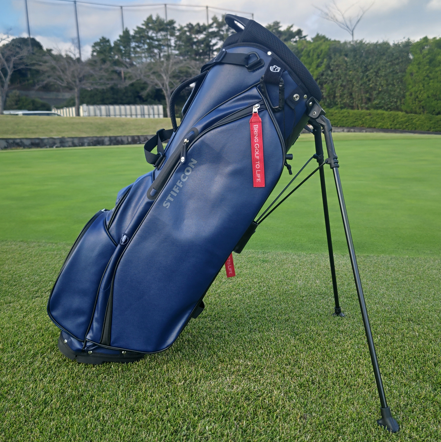 GOLF STAND BAG_PLAIN NAVY / スタンドキャディバッグ プレーンネイビー STIFFCON