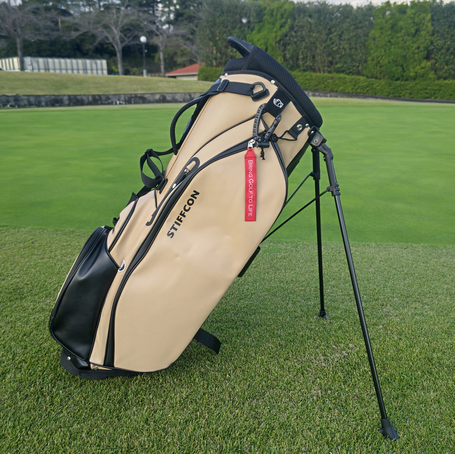 GOLF STAND BAG_CAFE AU LAIT / スタンドキャディバッグ カフェオレ STIFFCON