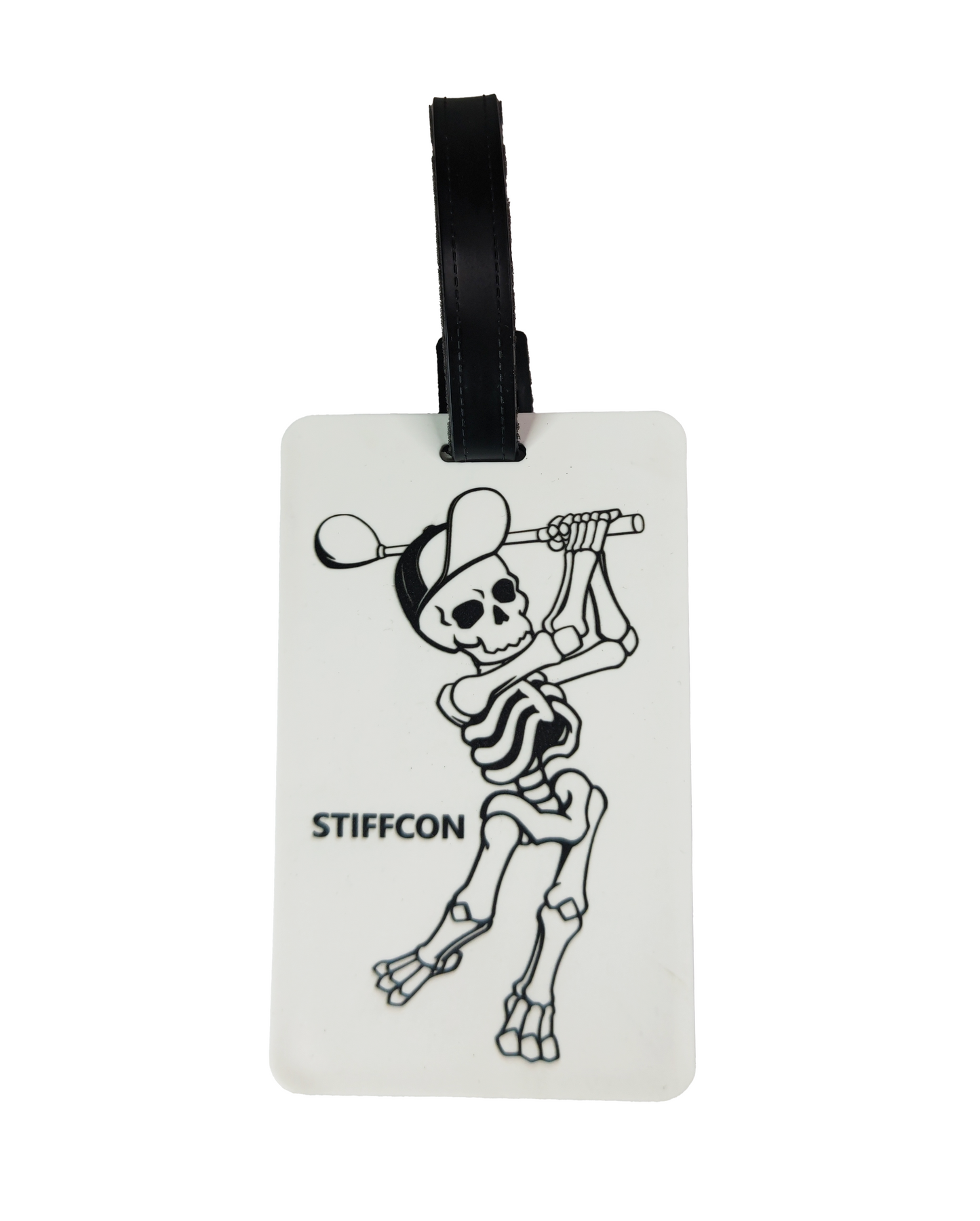 STIFFFCON ネームタグ スカルスイング白 Name Tag Skull Swing white