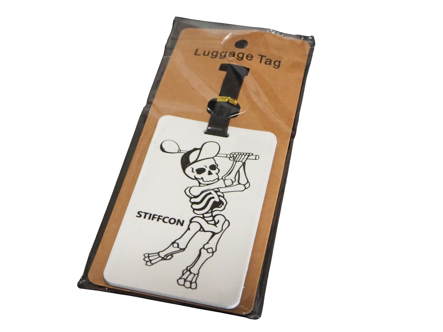 STIFFFCON ネームタグ スカルスイング白 Name Tag Skull Swing white