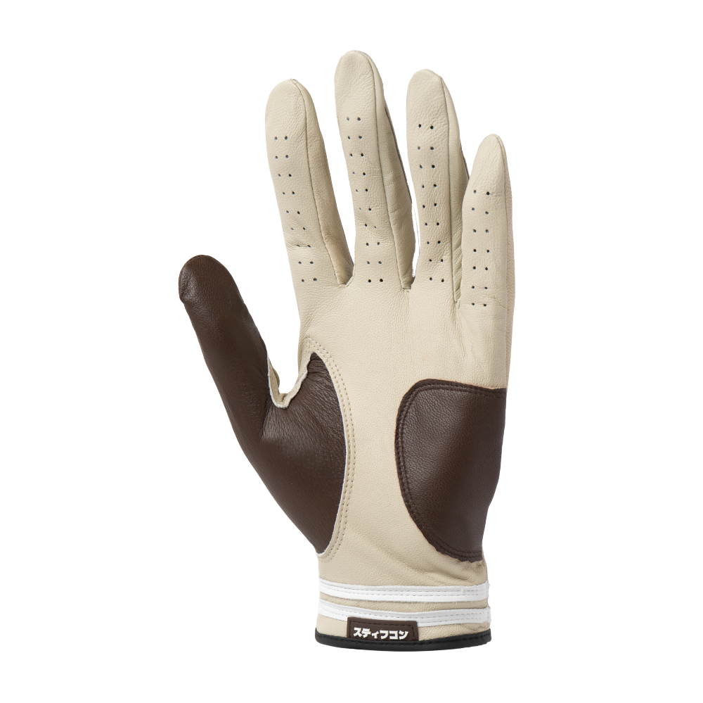 【SALE】MAVLUS こはく レディースゴルフグローブ_ベージュ/ホワイト