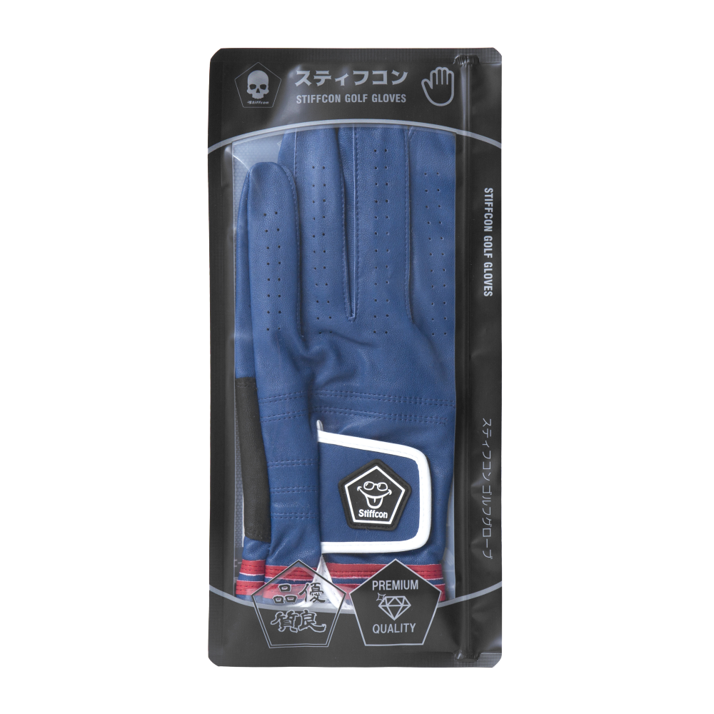 【SALE】MAVLUS こんぺき レディースゴルフグローブ_ブルー/レッド