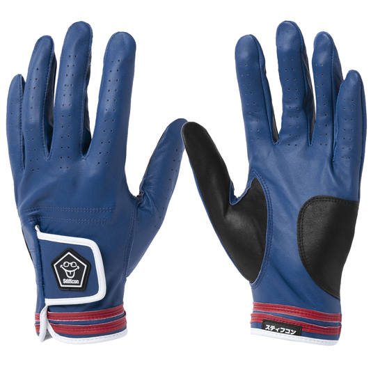 【SALE】MAVLUS こんぺき メンズゴルフグローブ_ブルー/レッド