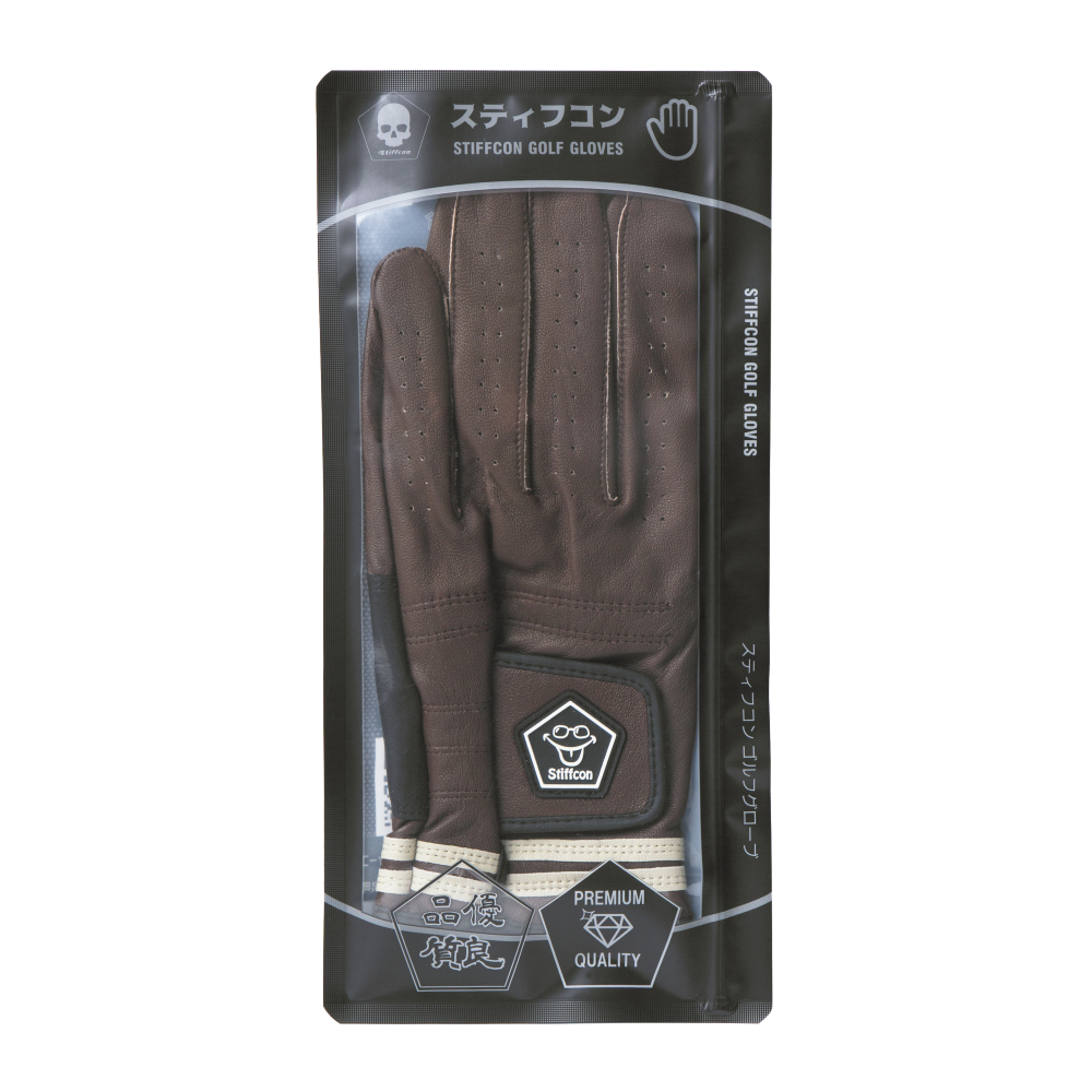 【SALE】MAVLUS ゆうしゅん メンズゴルフグローブ_ブラウン/ベージュ