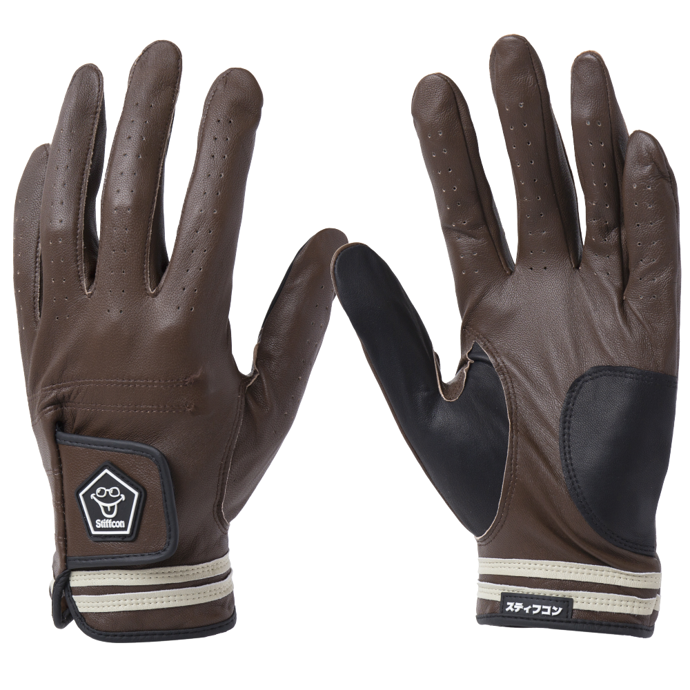 【SALE】MAVLUS ゆうしゅん レディースゴルフグローブ_ブラウン/ベージュ