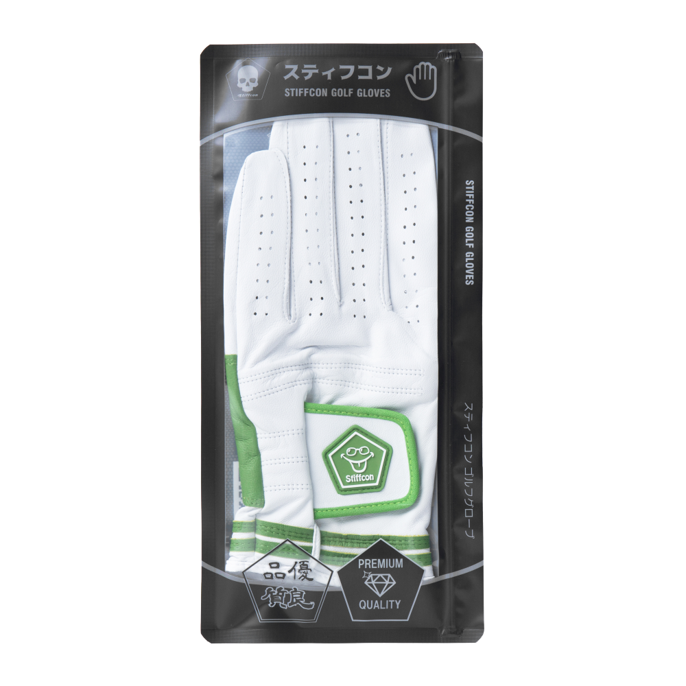 MAVLUS さわらび レディースゴルフグローブ_ホワイト/グリーン