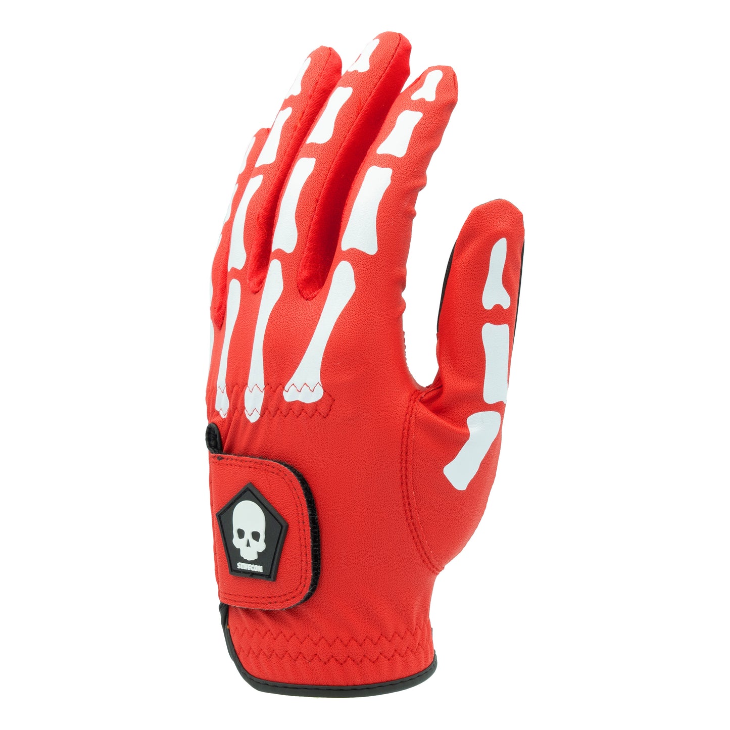 TULANG RED メンズ骨柄ゴルフグローブ左手 トゥーラン赤 V4