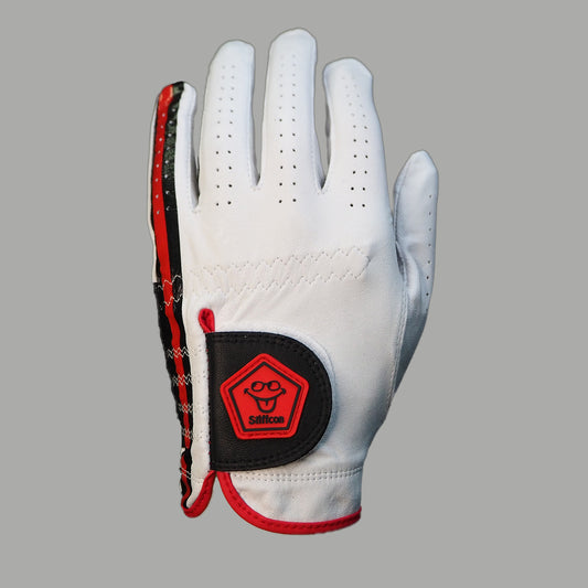 MAVLUS ミニョロ レディースゴルフグローブ_ホワイト/レッド/ブラック