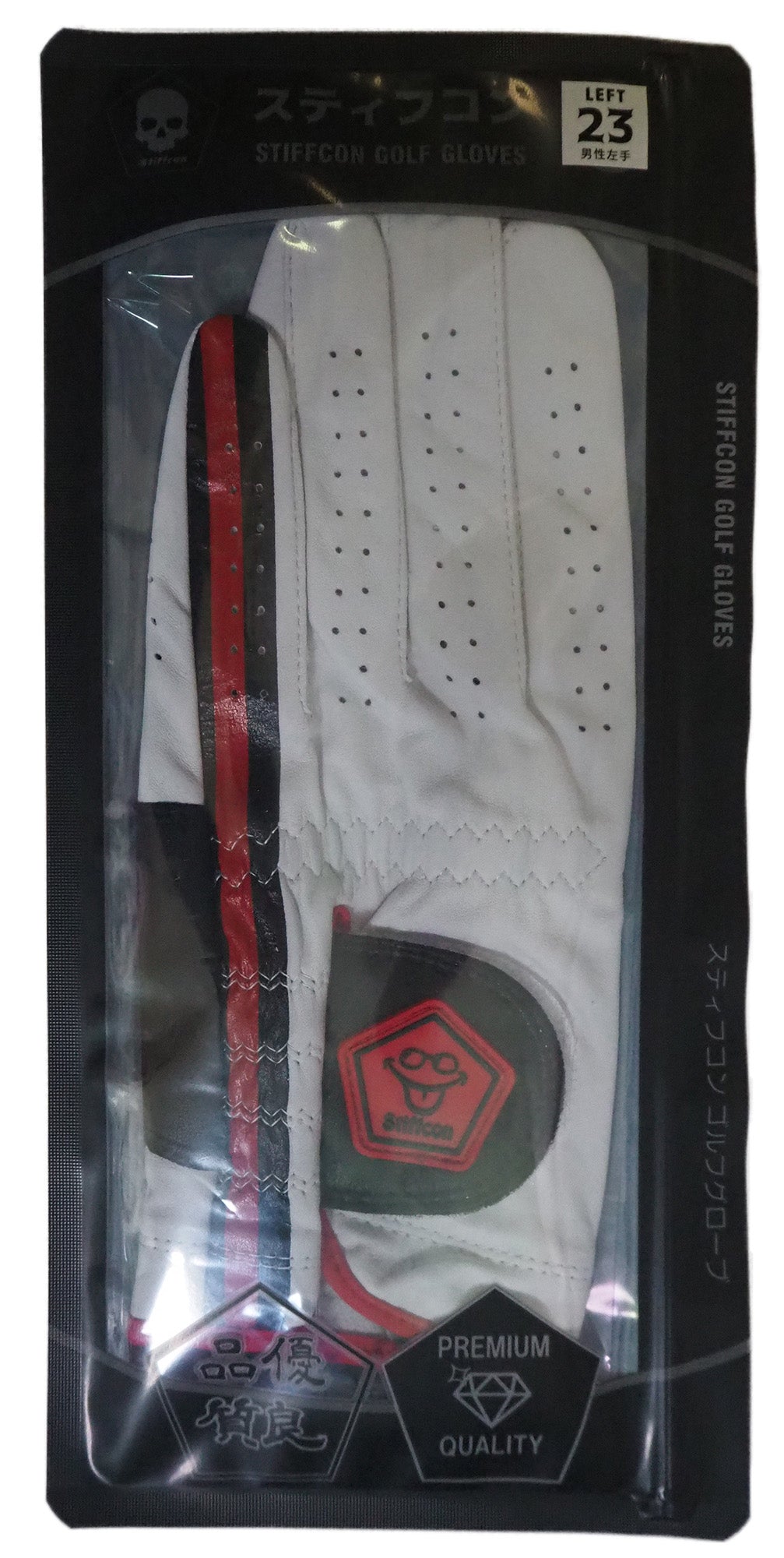 MAVLUS ミニョロ レディースゴルフグローブ_ホワイト/レッド/ブラック