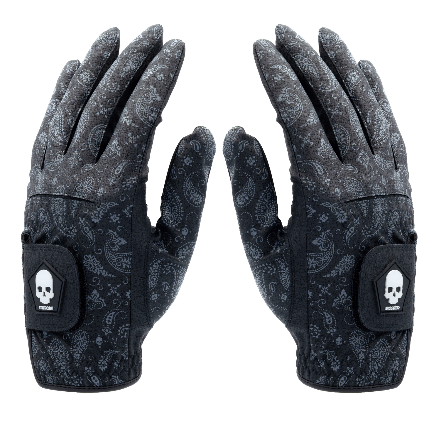 FLUO PAISLEY SKULL レディース両手ゴルフグローブ フルオ_ペイズリースカル