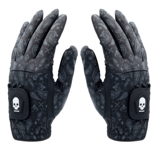 FLUO PAISLEY SKULL レディース両手ゴルフグローブ フルオ_ペイズリースカル