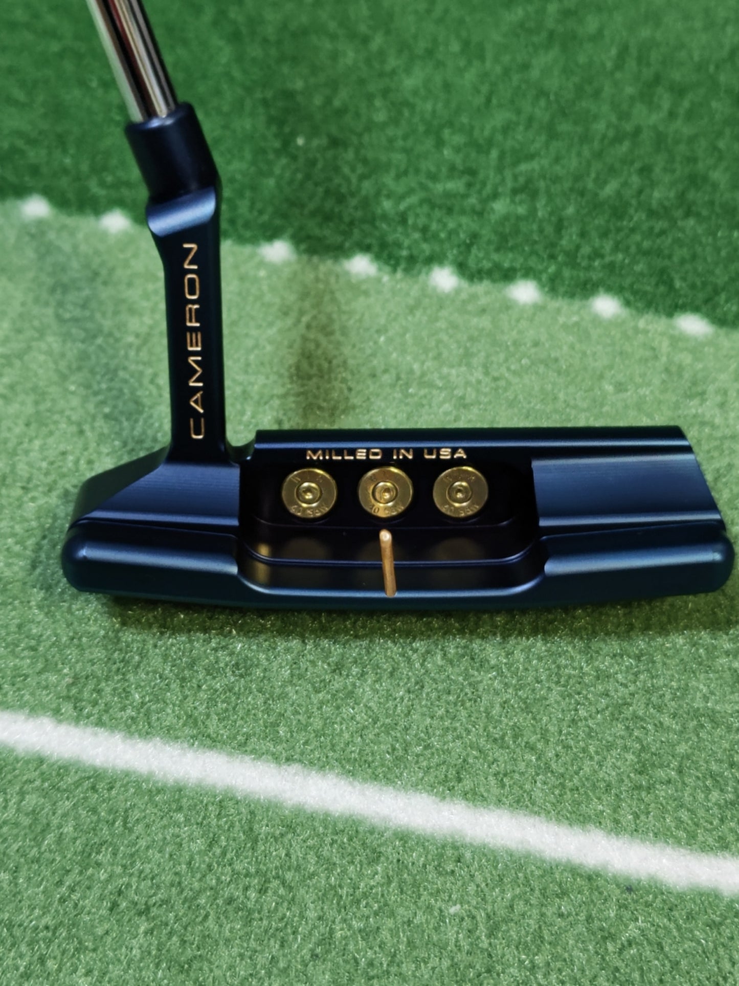 実弾リム搭載!スコッティキャメロン 33.5インチパター ブルーPVD仕上げ