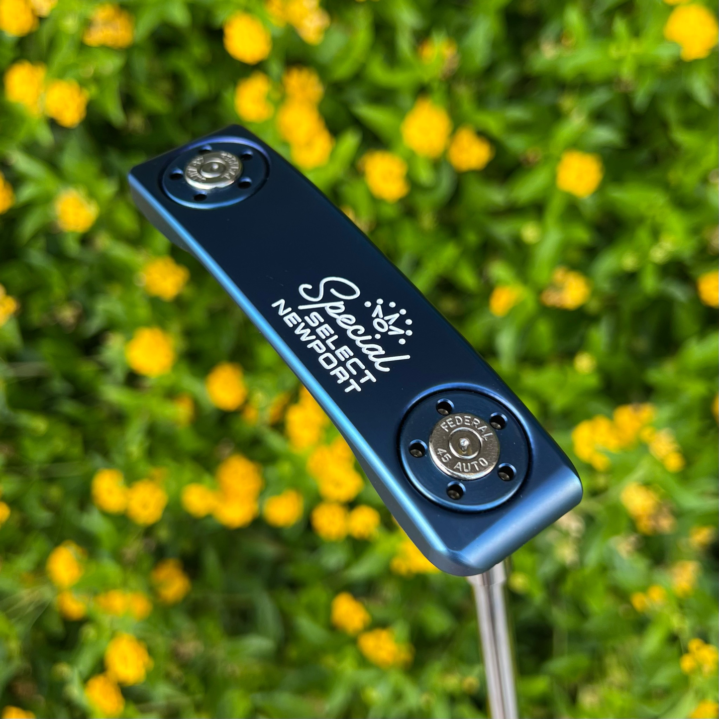 実弾リム搭載!スコッティキャメロン 33.5インチパター ブルーPVD&クロム仕上げ