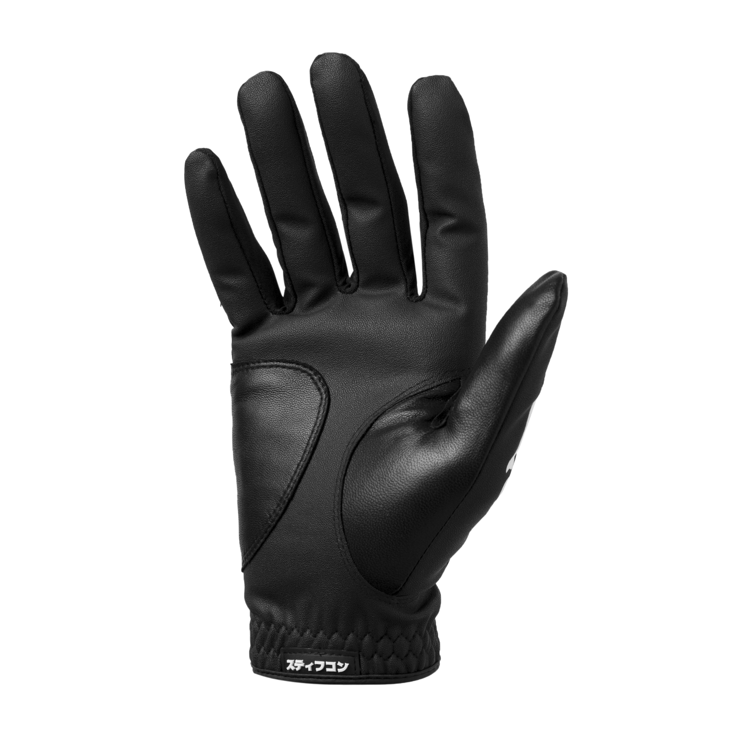 TULANG BLACK メンズ骨柄ゴルフグローブ右手 トゥーラン黒 V2