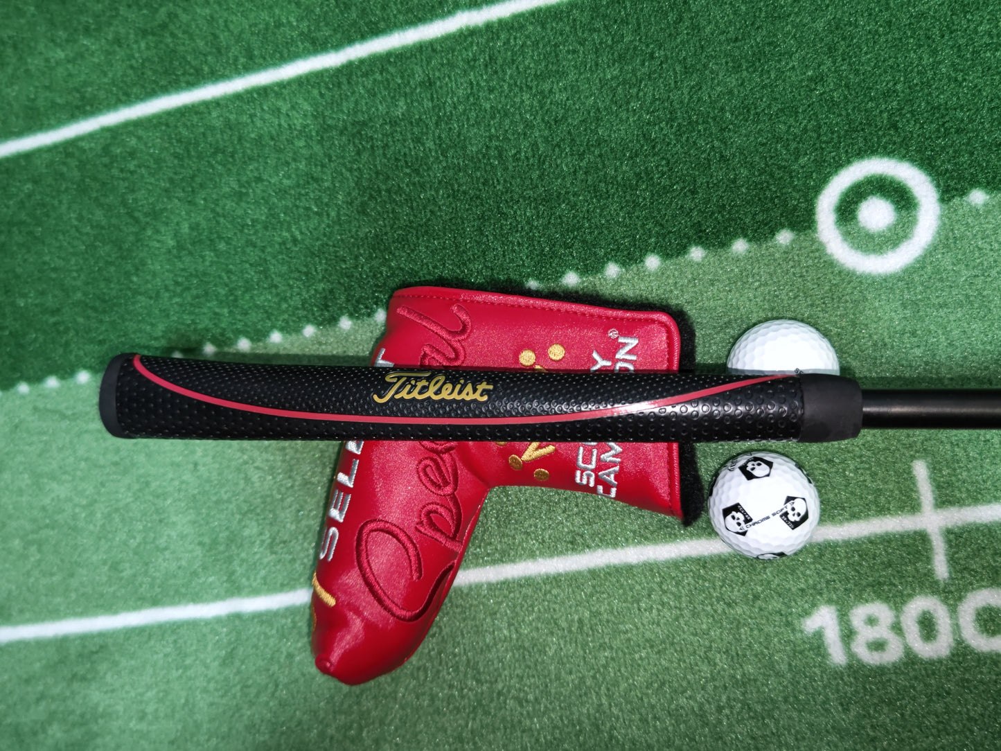 実弾リム搭載!スコッティキャメロン 33.5インチパター ブラックPVD+レーザーエッチングカモフラ仕上げ