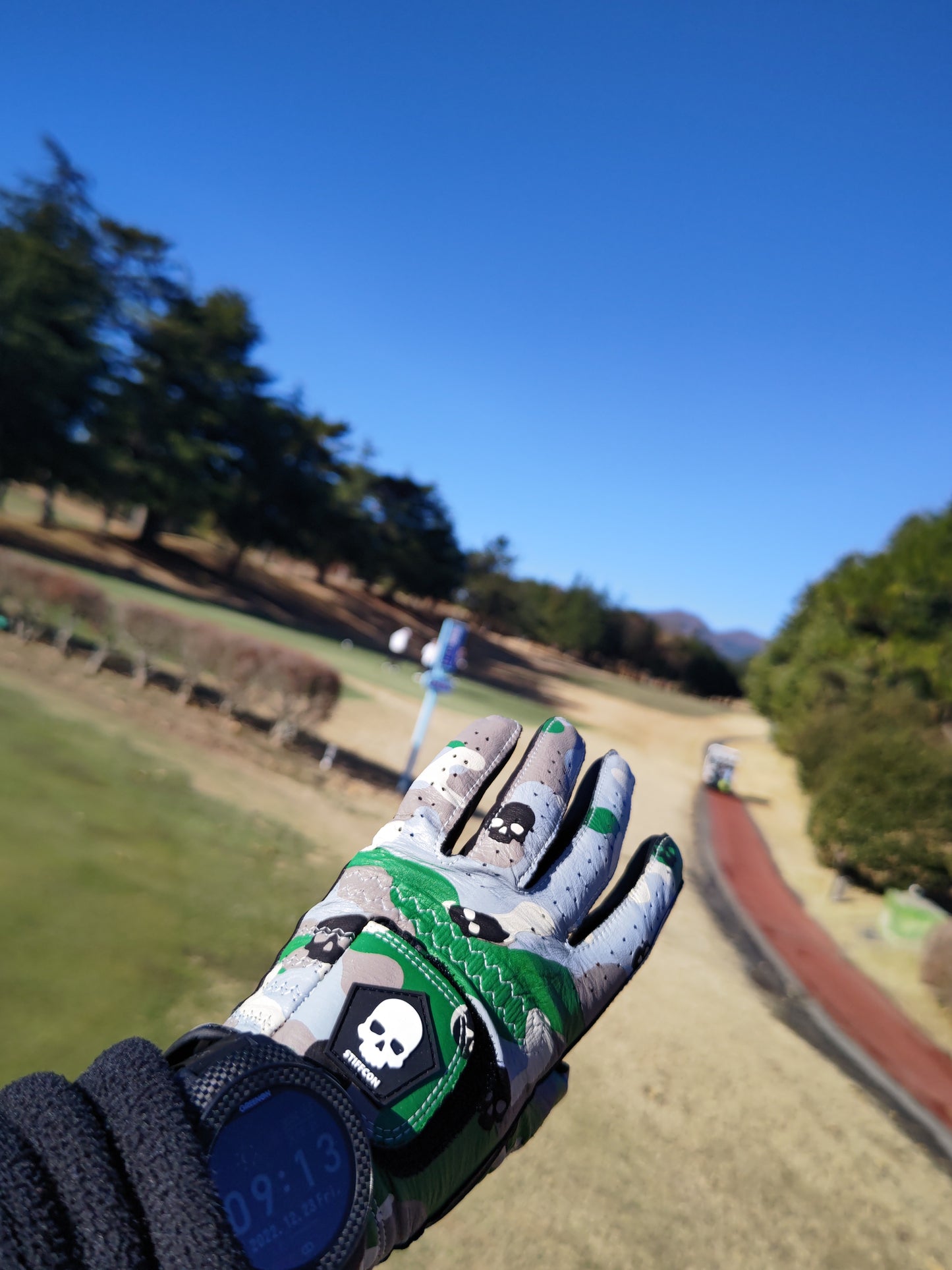 MAVLUS カモスカル メンズゴルフグローブ_カモフラ/スカル