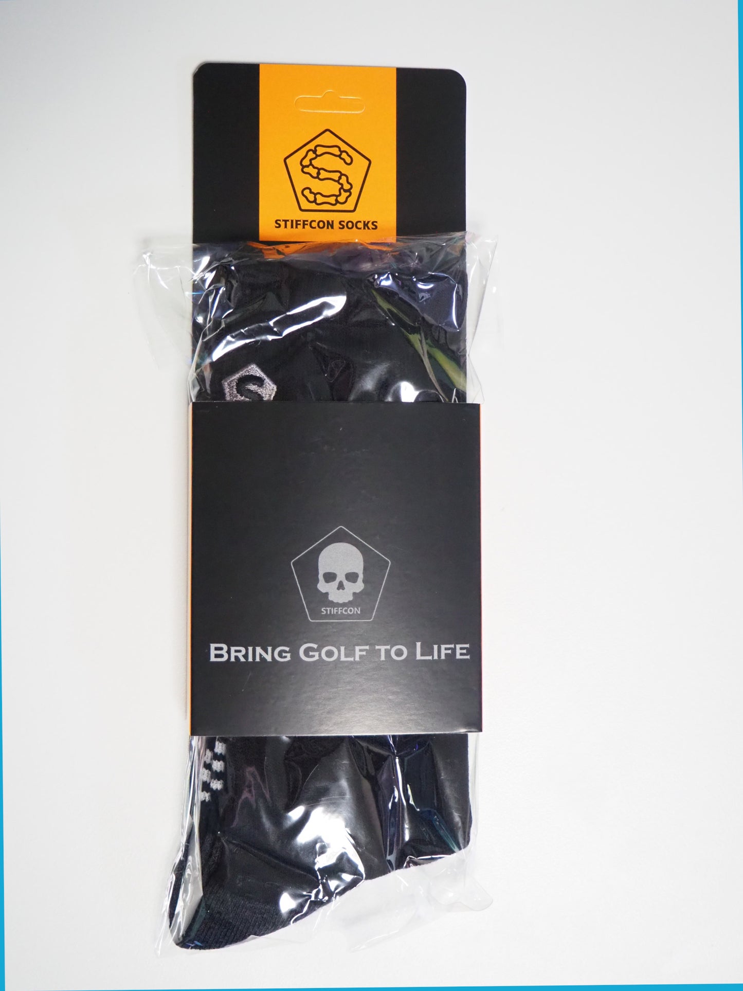 STIFFCON SOCKS ゴルフバカ メンズ フリーサイズ BLK/ORN