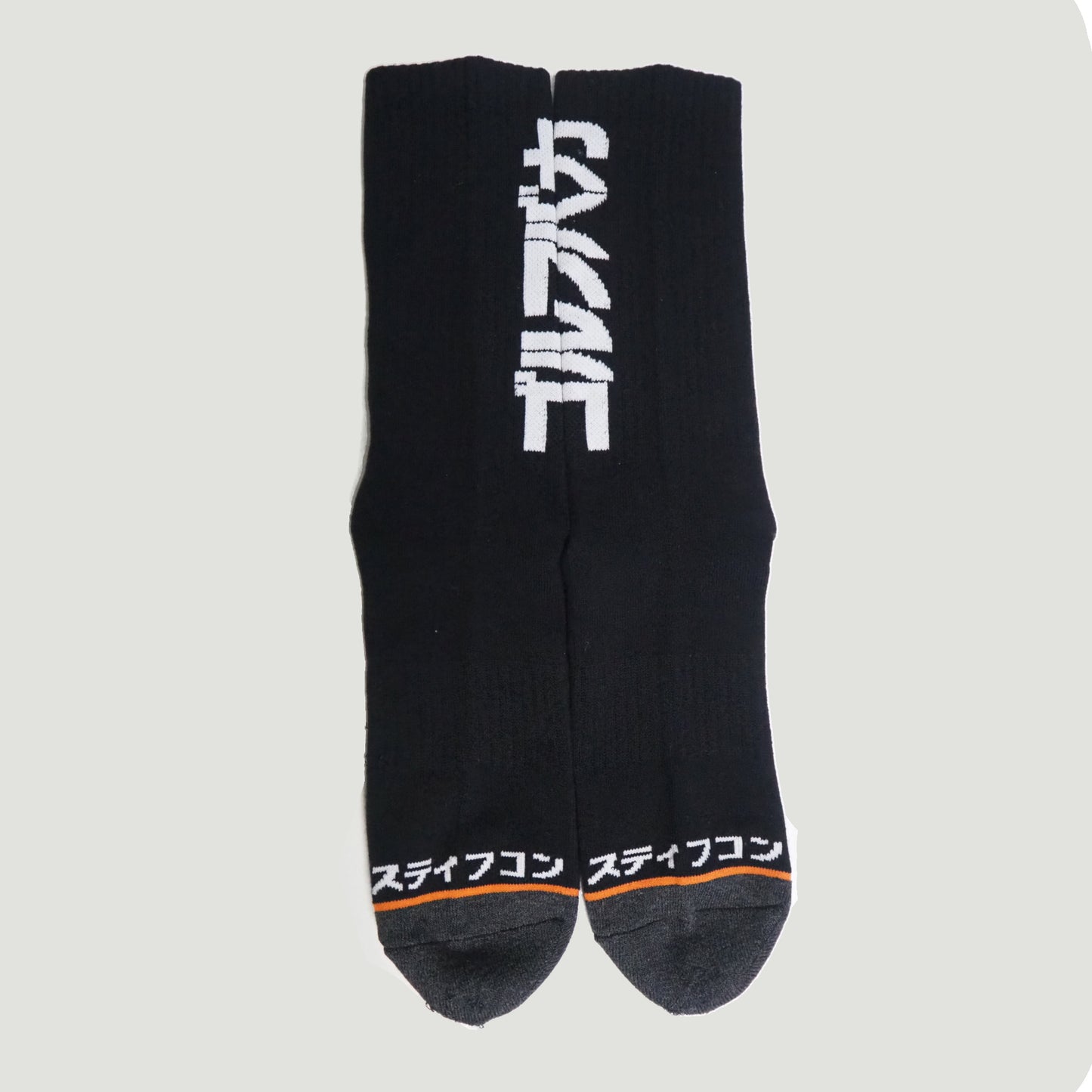 STIFFCON SOCKS ゴルフバカ メンズ フリーサイズ BLK/ORN