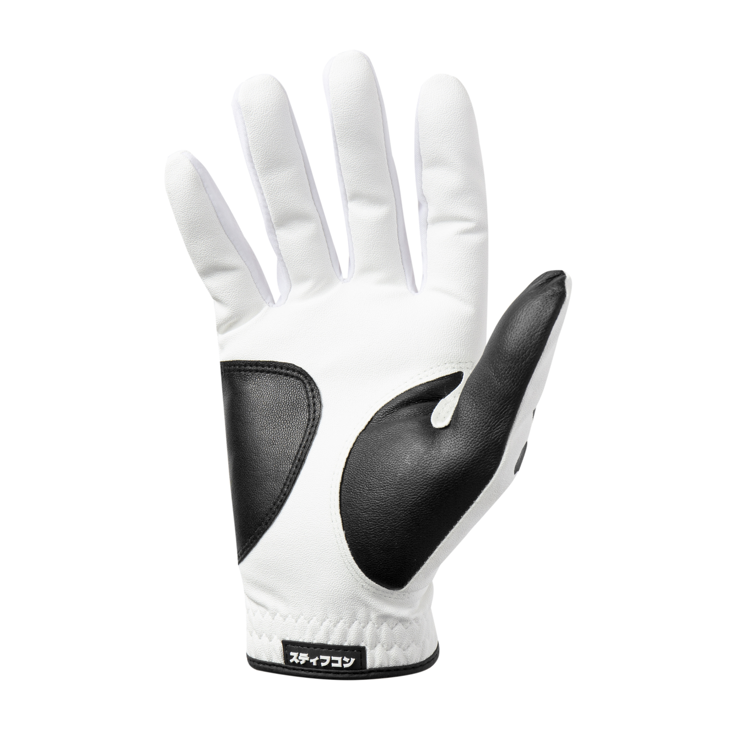 TULANG WHITE メンズ骨柄ゴルフグローブ右手 トゥーラン白 V2