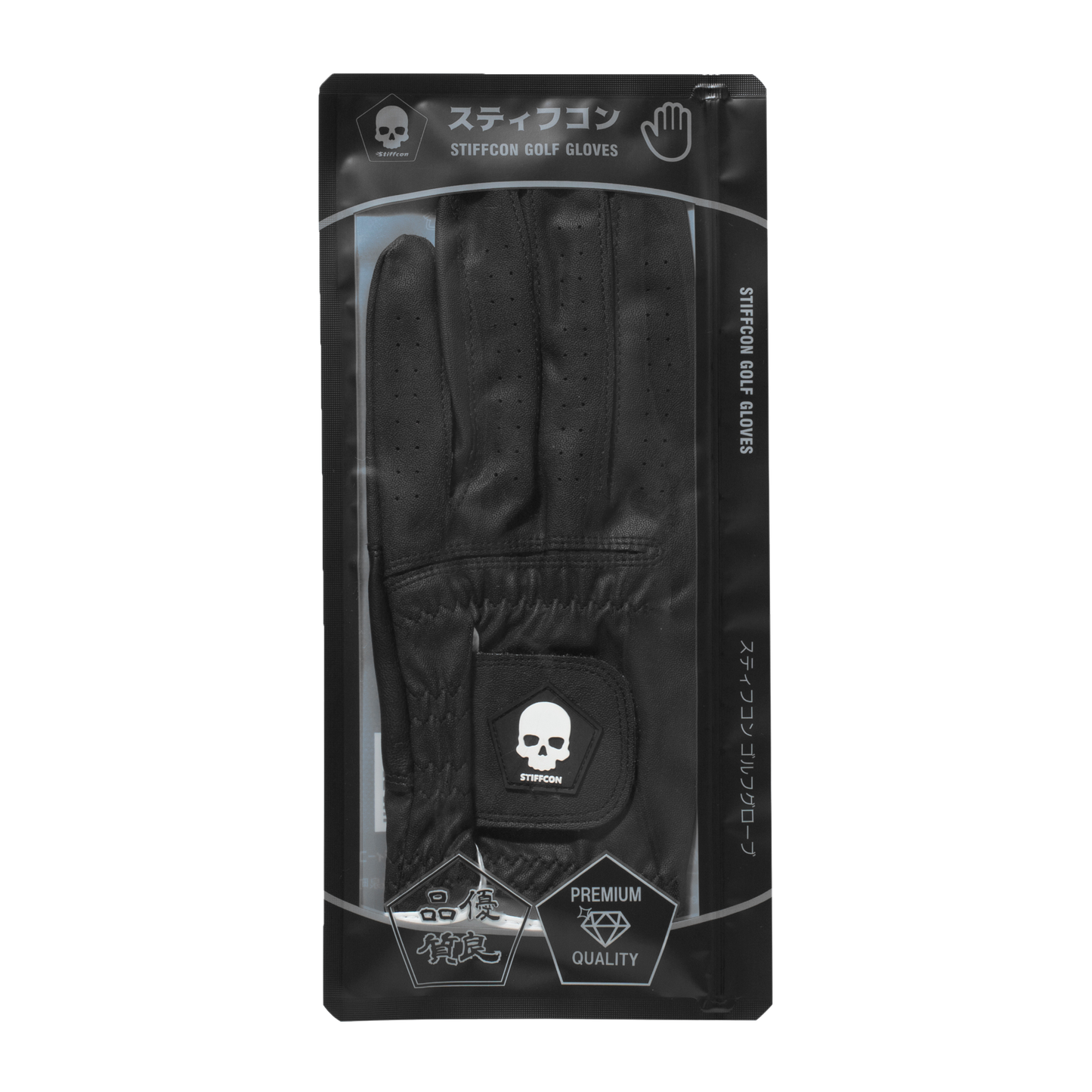 FLUO BLACK メンズゴルフグローブ フルオ_黒