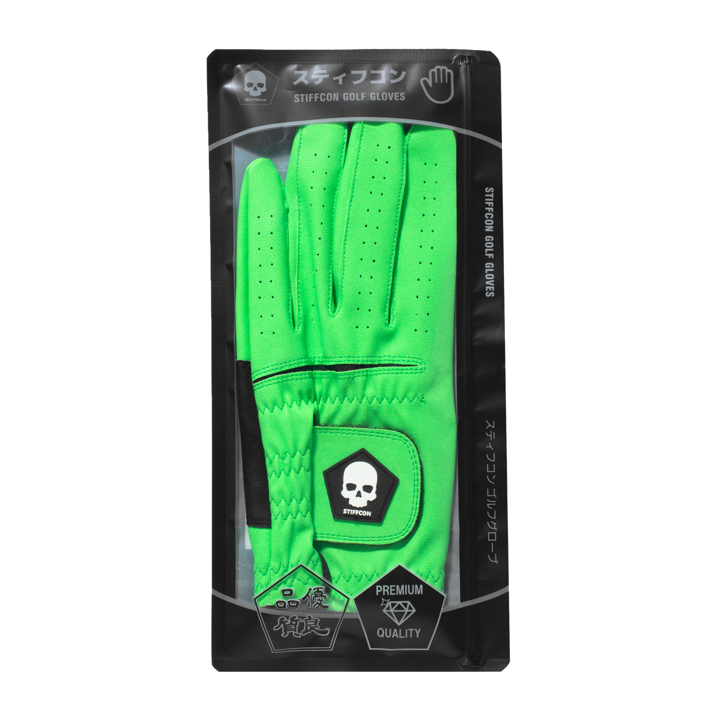 FLUO LIMEG レディースゴルフグローブ フルオ_ライムグリーン