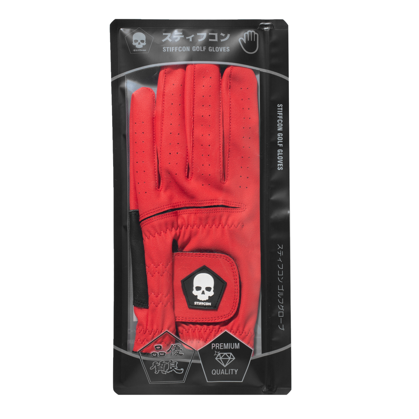 FLUO RED メンズゴルフグローブ フルオ_赤