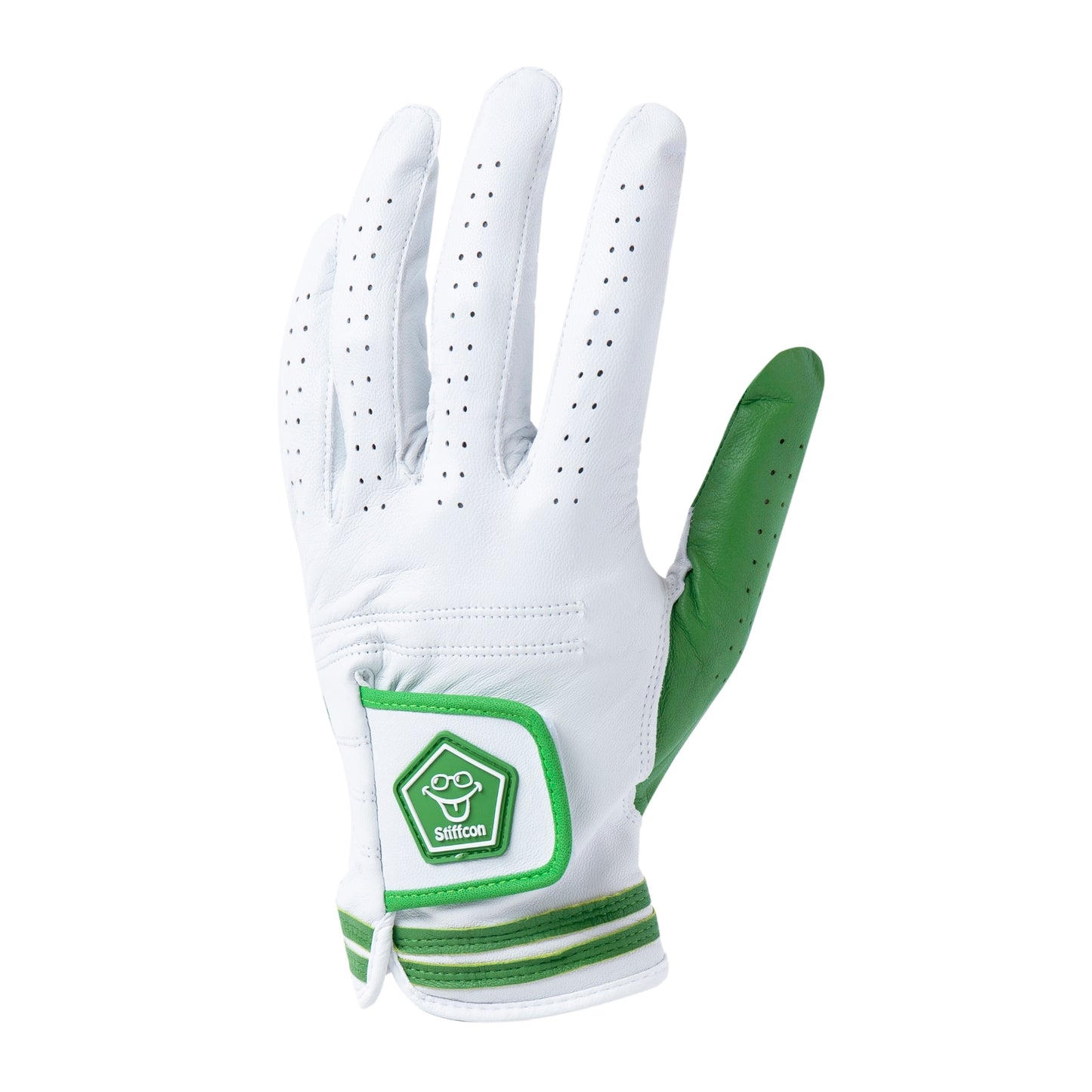 MAVLUS さわらび メンズゴルフグローブ_ホワイト/グリーン