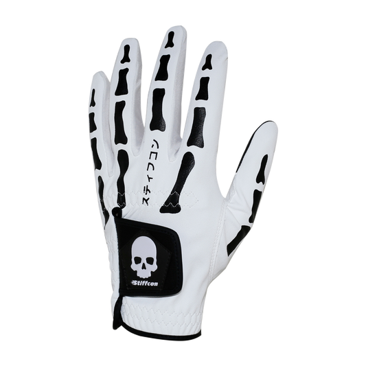 TULANG WHITE レディース骨柄ゴルフグローブ トゥーラン白