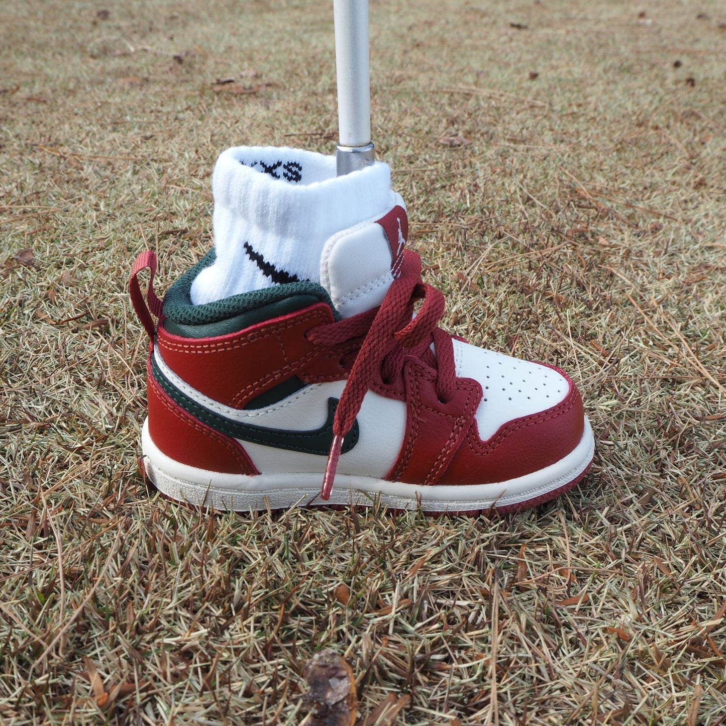 スニーカーパターカバー107 /Jordan 1 Mid [RED STONE/MIDNIGHT GREEN]