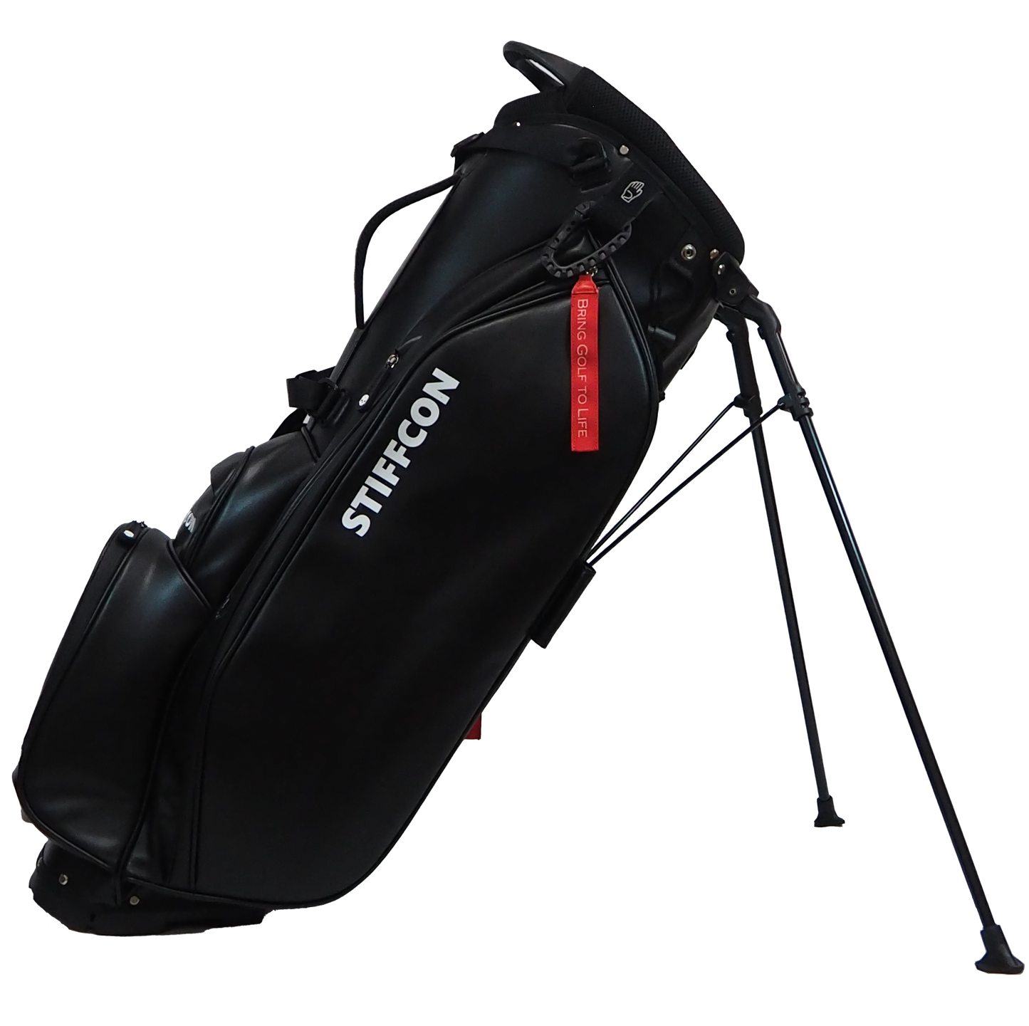 GOLF STAND BAG_PLAIN BLACK / スタンドキャディバッグ プレーンブラック STIFFCON