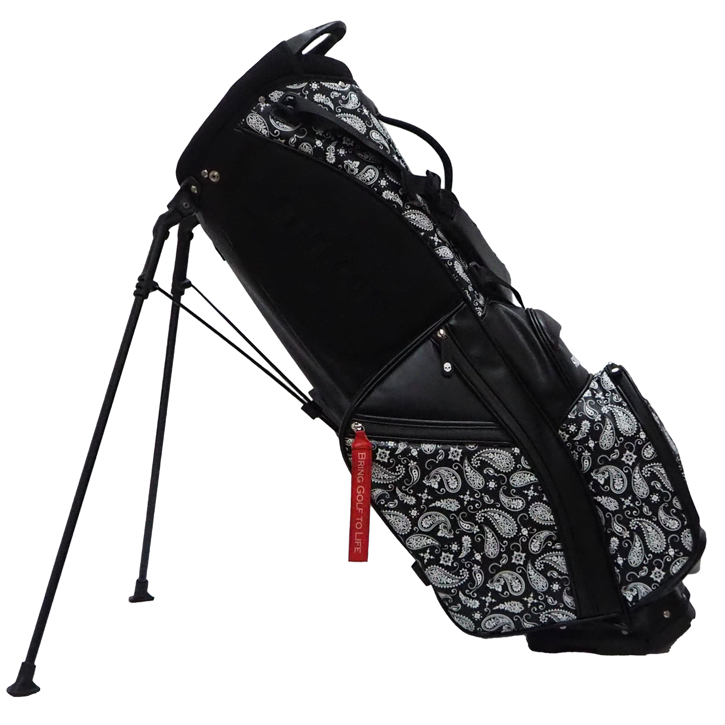 GOLF STAND BAG_PAISLEY BLACK / スタンドキャディバッグ ペイズリーブラック STIFFCON